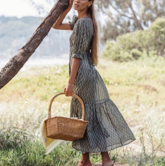 Daughters of India Dresses & Skirts - Daughters of India Zuri Wrap Dress NWT Size XS Sage